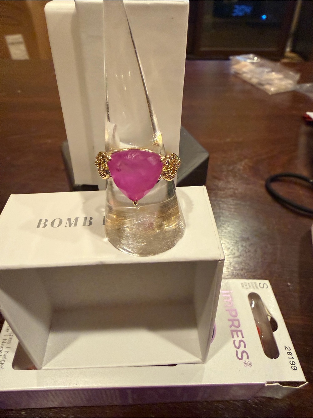Lavender Fluorite on Gold